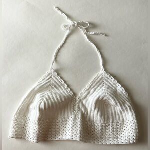 White Crochet Bra Top